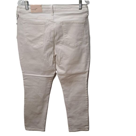 NYDJ Womens White Skinny Ankle Jeans Size 12 Liftx Nip Tuck NEW - Picture 2 of 11